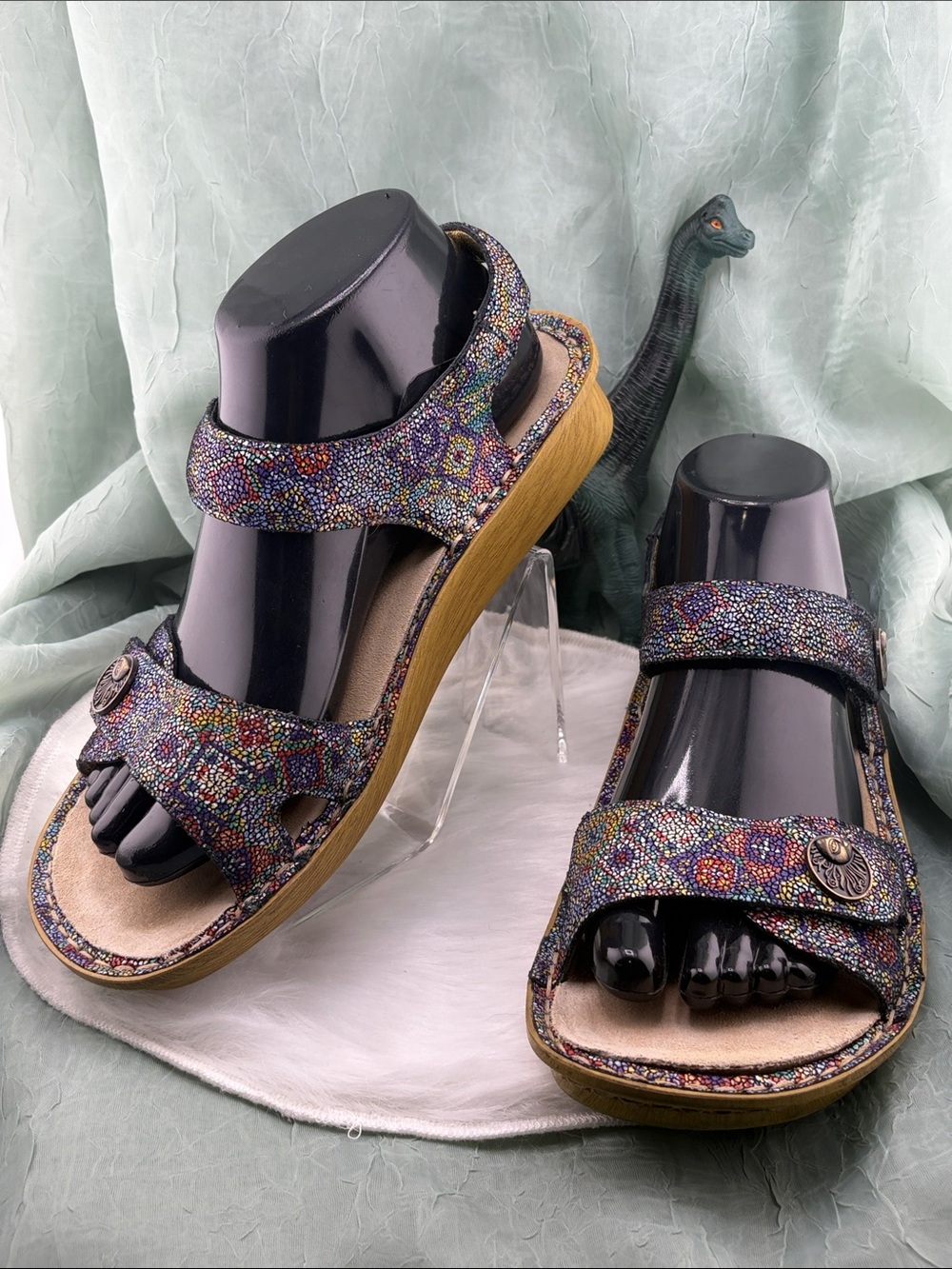 Alegria Vienna Strappy Sandals with Aztec Dottie Multicolored Pattern  | 38